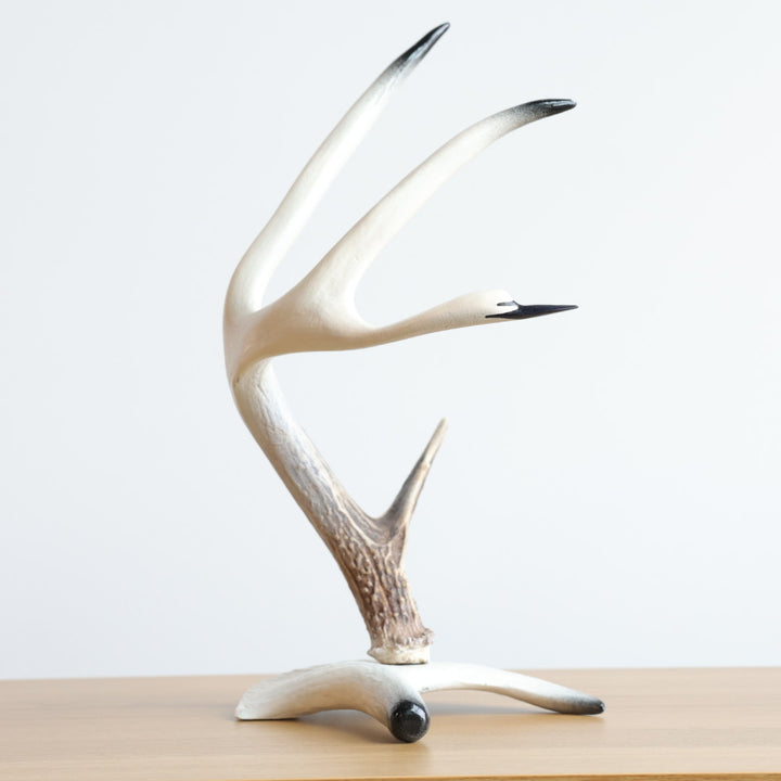 Rob Jerome Large Swan Antler Carving