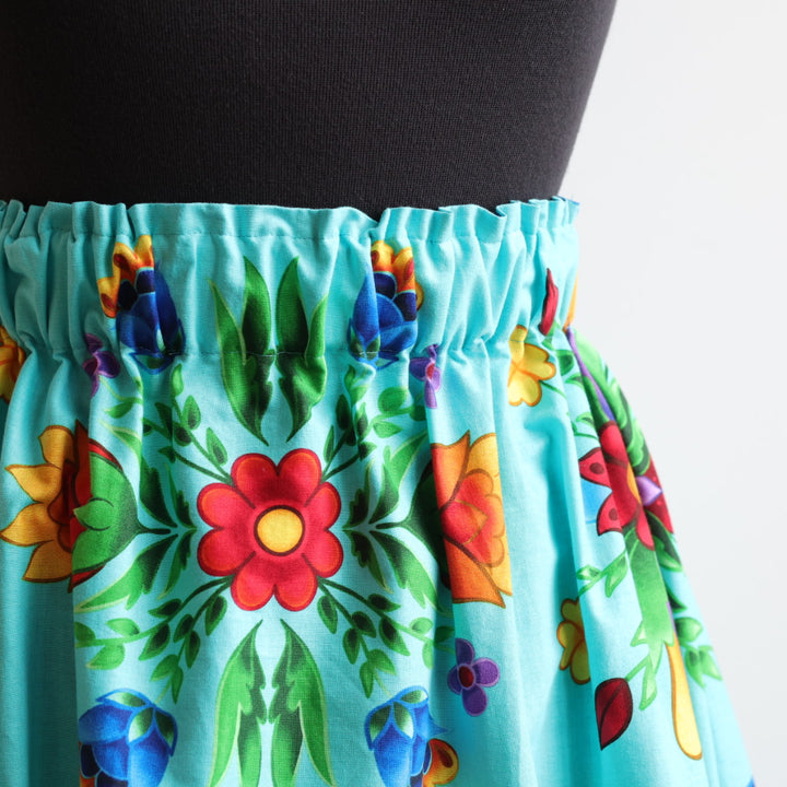 Phoenyx Designs Turquoise & Floral Rainbow Ribbon Skirt
