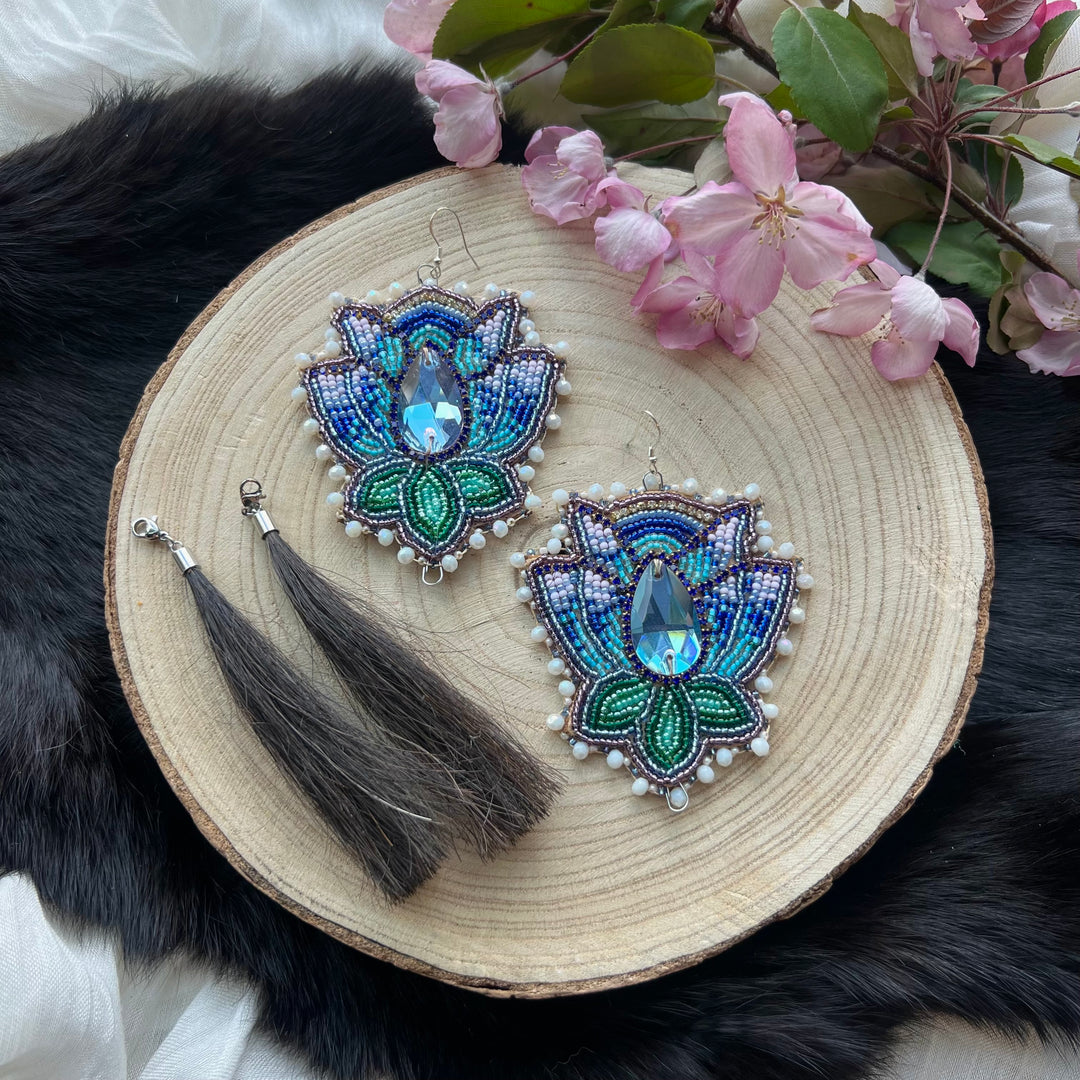 Ironstar Co. Crystal Blossom Convertible Beaded Earrings