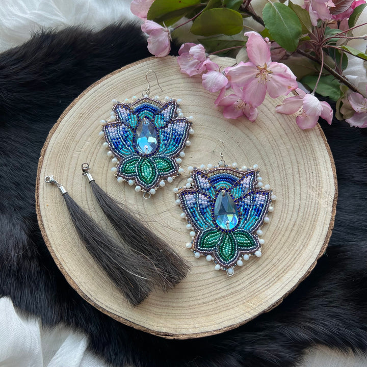 Ironstar Co. Crystal Blossom Convertible Beaded Earrings