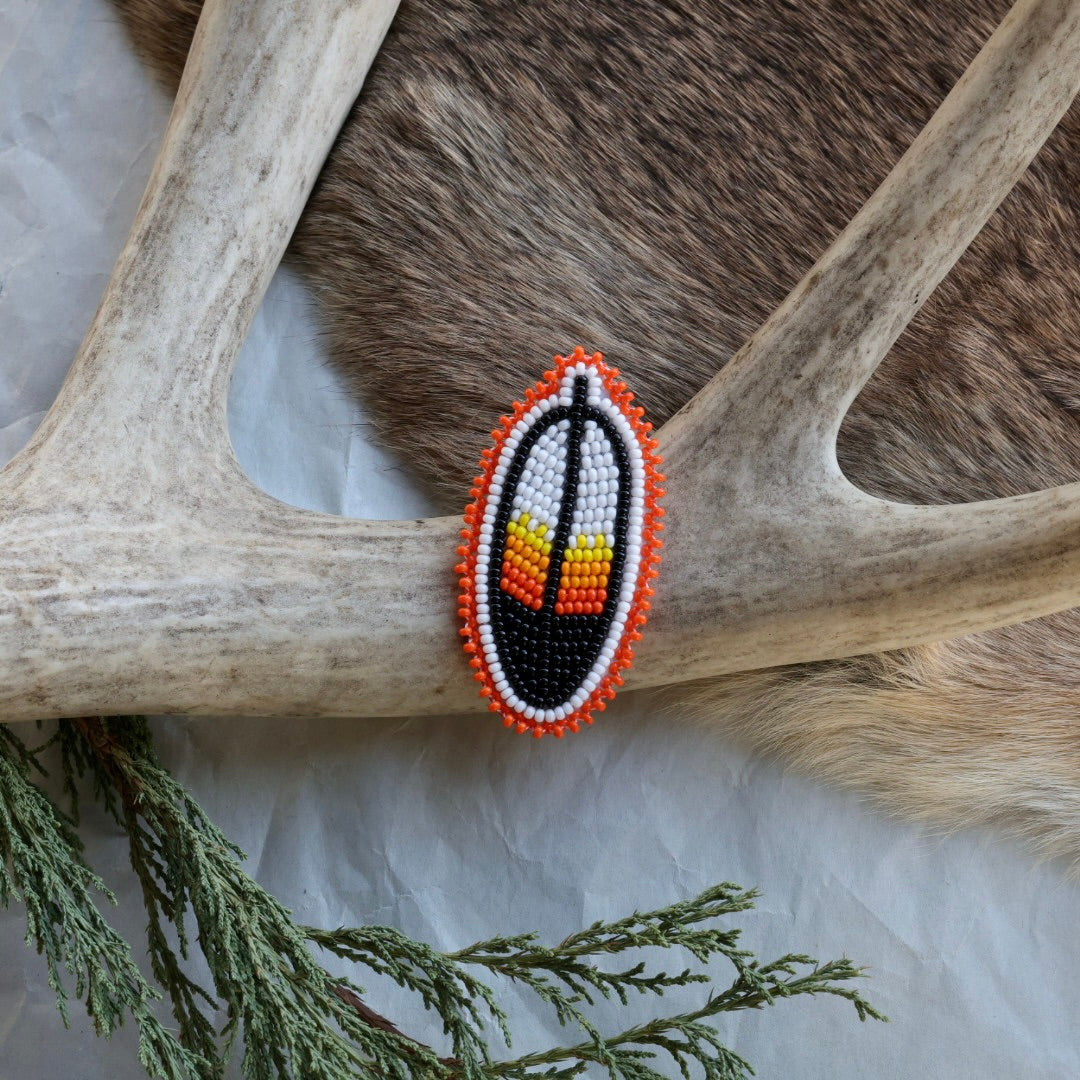 Keegan W. Beaded Feather Pins