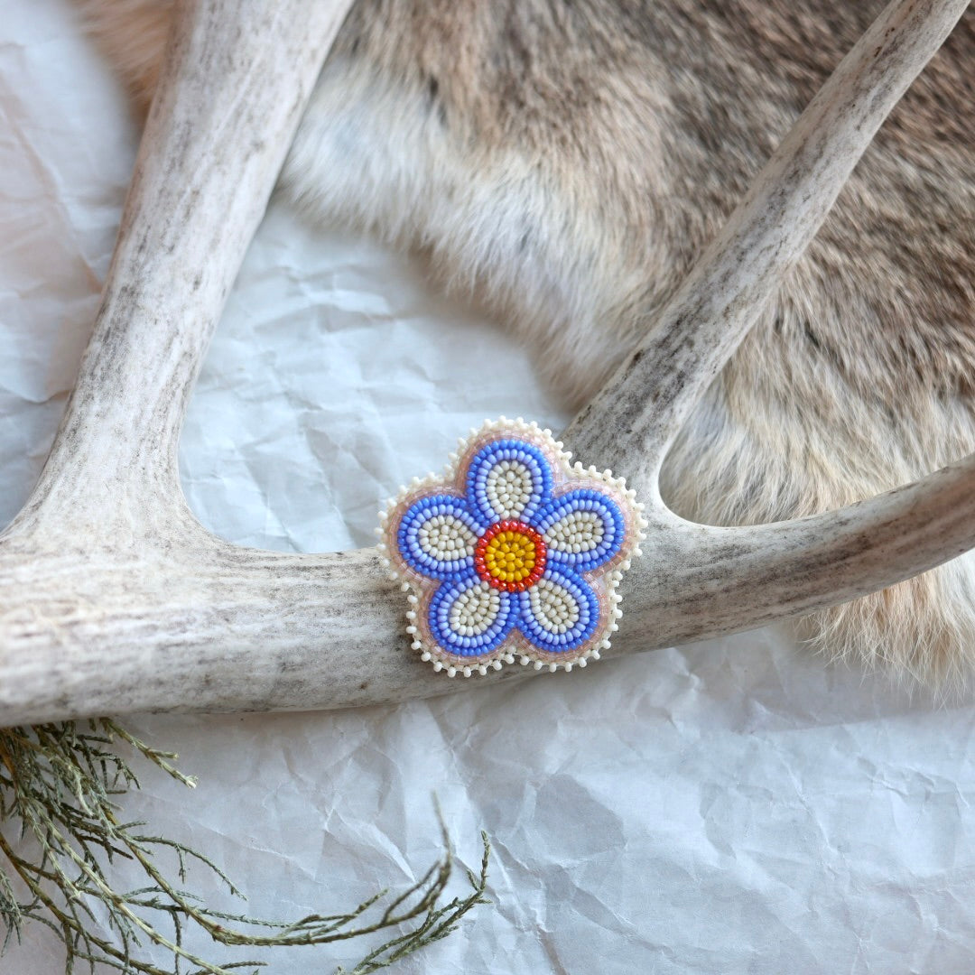 Keegan W. Beaded Flower Pins