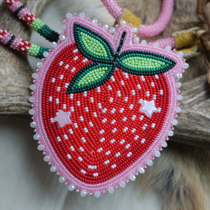 Keegan W. Beaded Strawberry Medallion