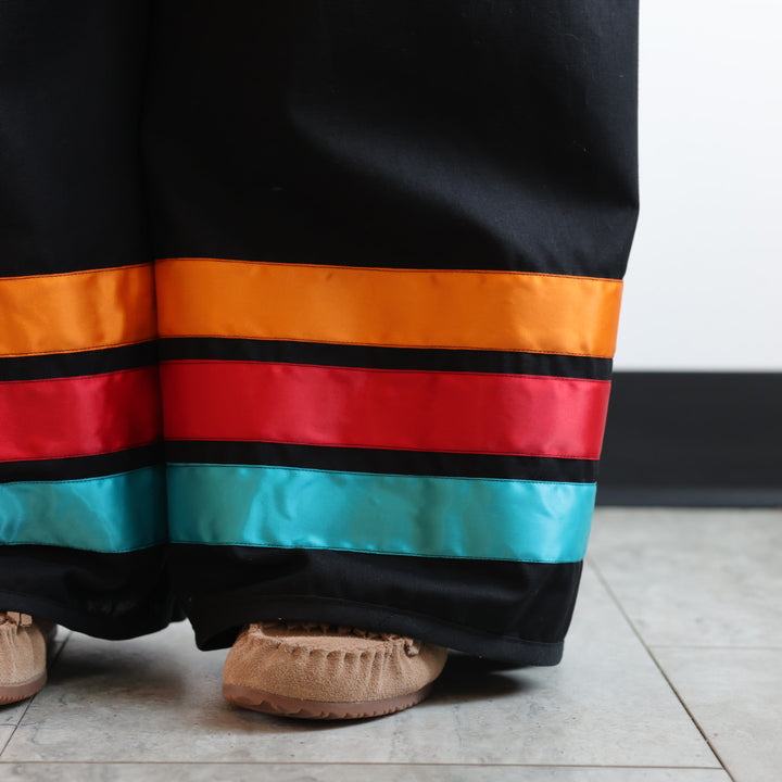 Phoenyx Designs Turquoise & Orange Geometric Ribbon Pants & Belt