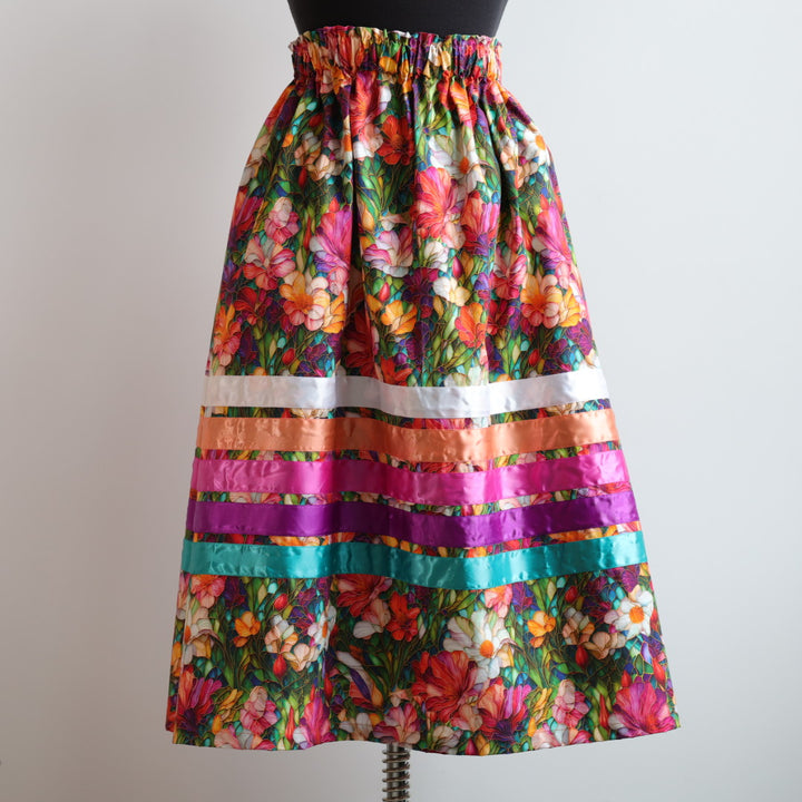Phoenyx Designs Stained Glass Floral Ribbon Skirt