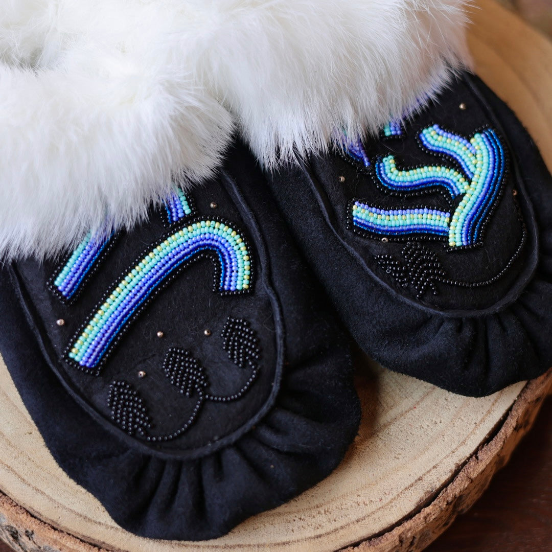 Moccasin Mama Northern Lights Beaded Moccasins