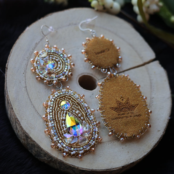 Ironstar Co. Geo Crystal Hook Beaded Earrings