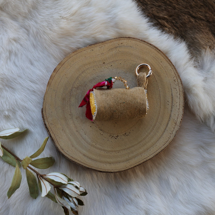 Mercedes G. Moose Hide Medicine Purse Charm