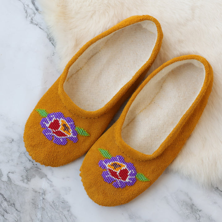 T.Sullivan Size 10 Purple Flower Ballerina Slippers