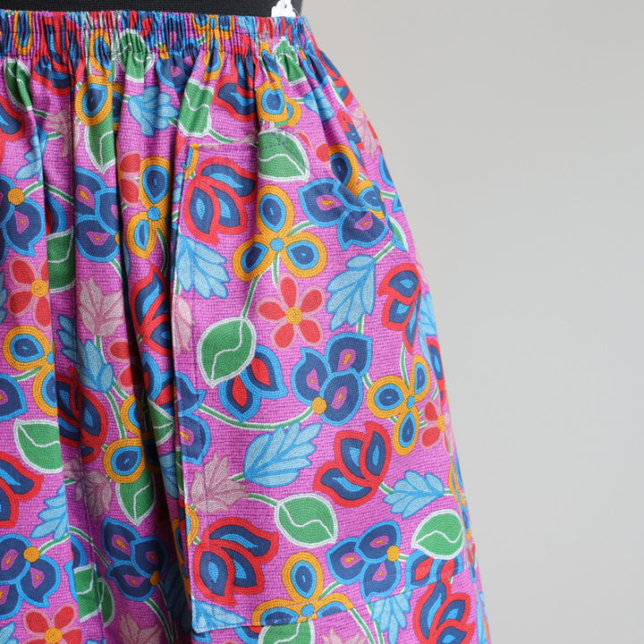 Margaret R. Beaded Floral Pattern Ribbon Skirts