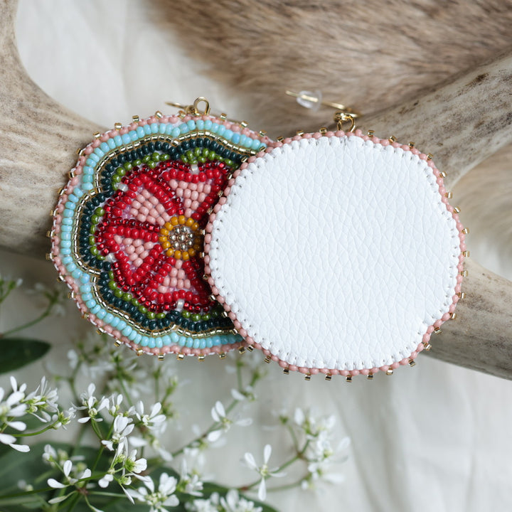 Keegan W. Antique Floral Beaded Earrings