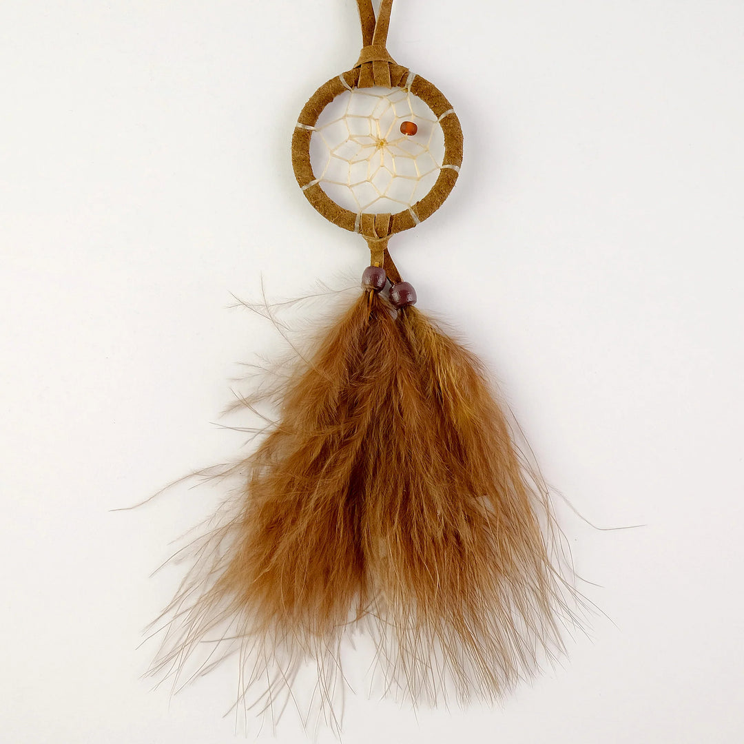 Monague 1.5" Natural Dream Catchers with Fluff Feathers