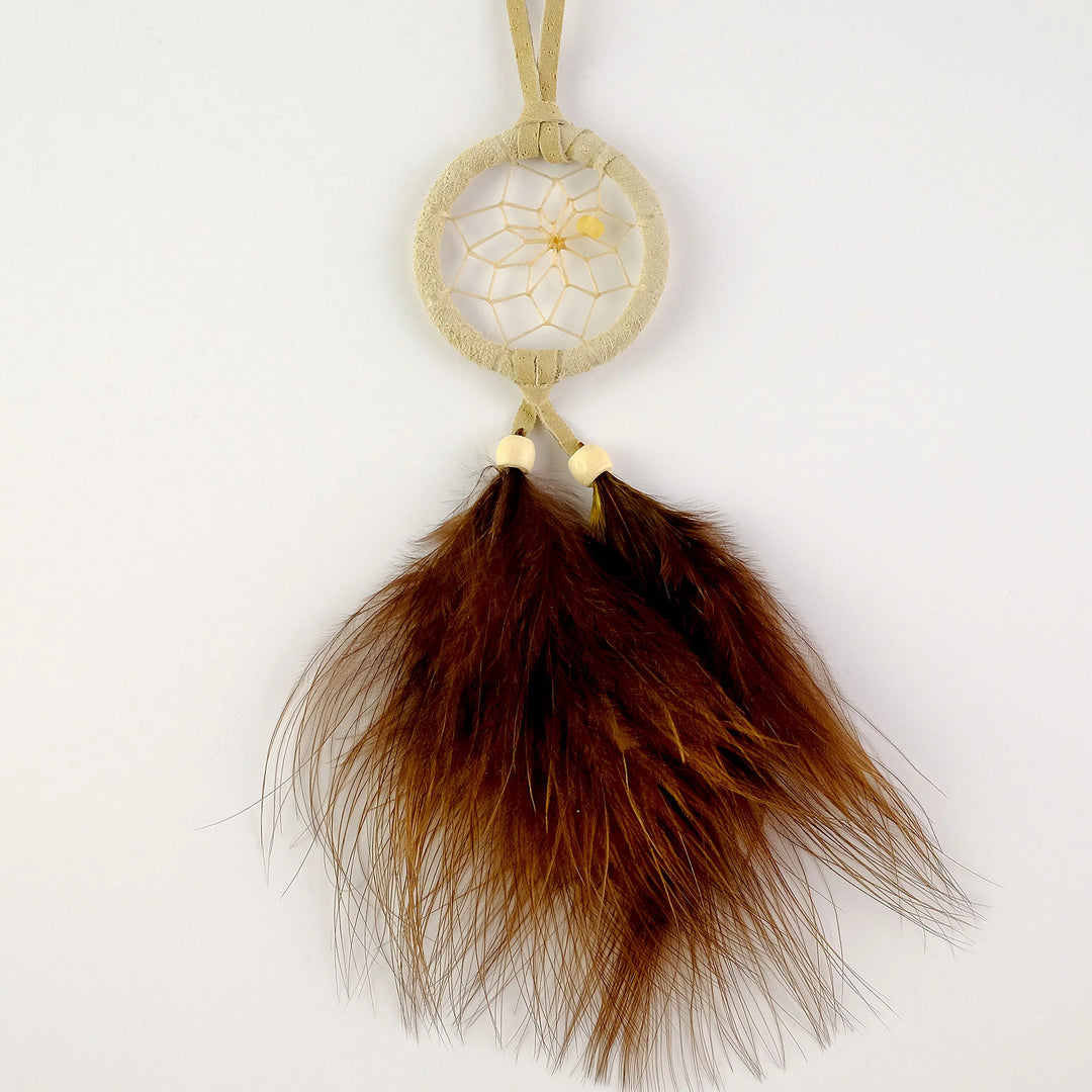 Monague 1.5" Natural Dream Catchers with Fluff Feathers