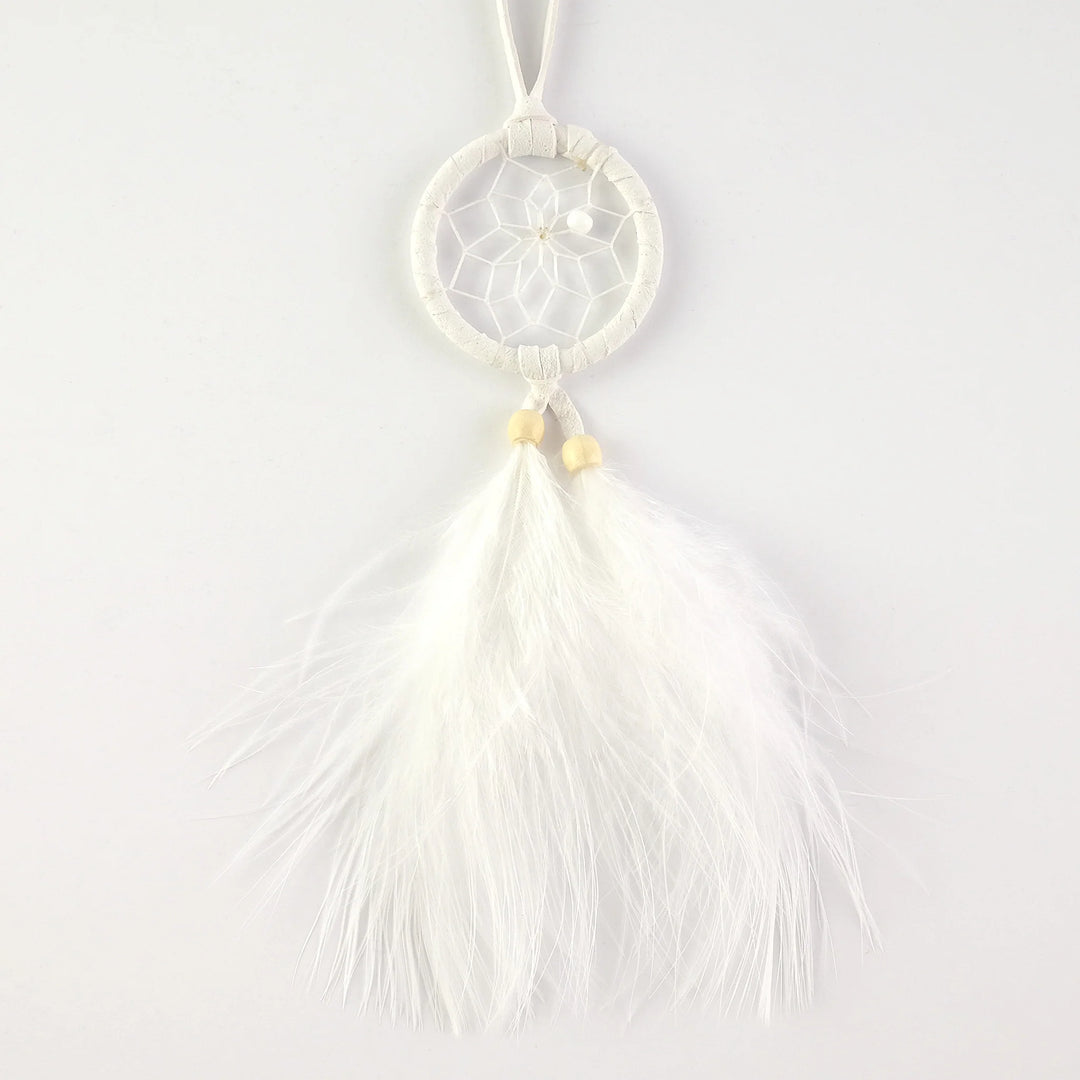 Monague 1.5" Natural Dream Catchers with Fluff Feathers