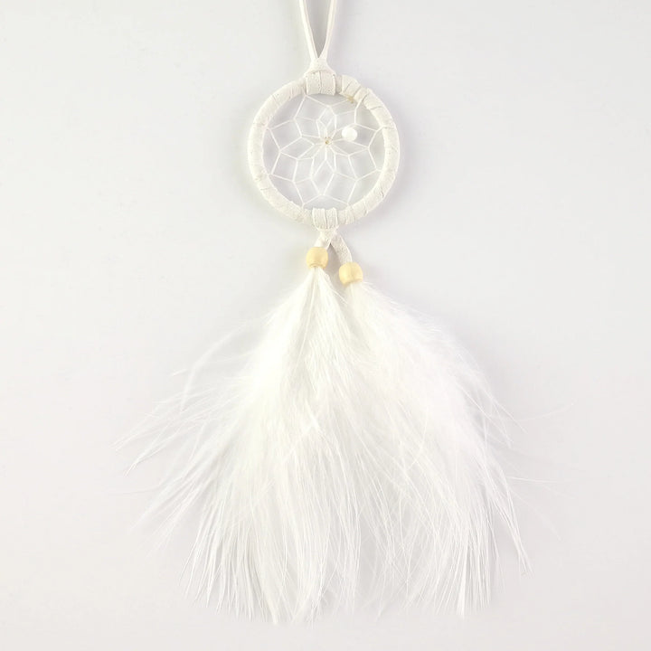 Monague 1.5" Natural Dream Catchers with Fluff Feathers
