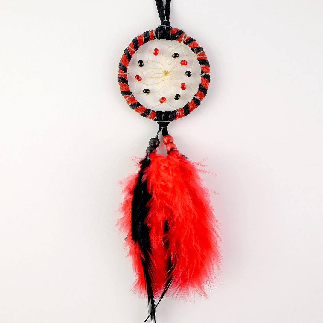 Monague 2" Double-wrapped Black/Red Dream Catcher