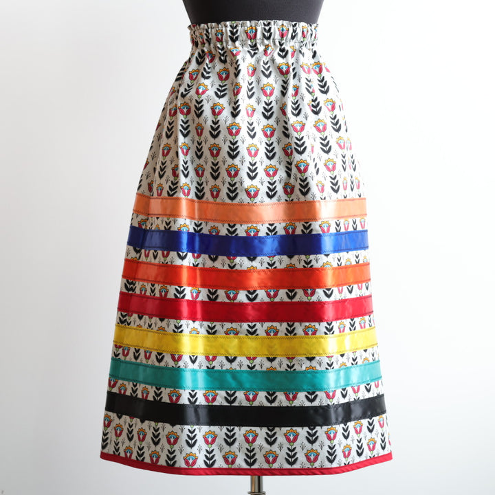 Vi's CREE-ations Blossoming Floral Ribbon Skirt