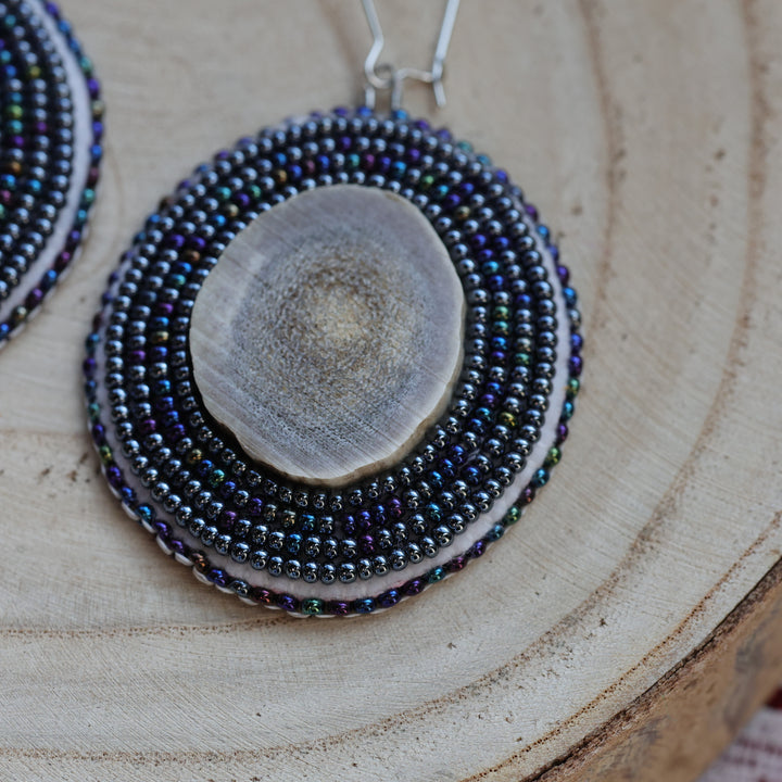 Feline Fancy Eh Ancestral Antler Beaded Earrings