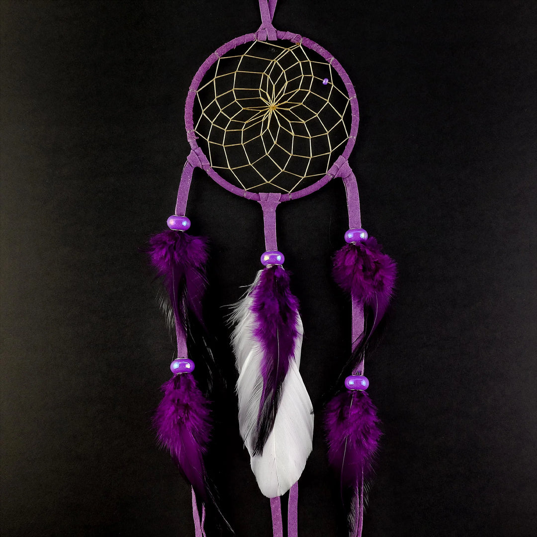 Monague 4" Beaded Pastel Purple Dream Catcher