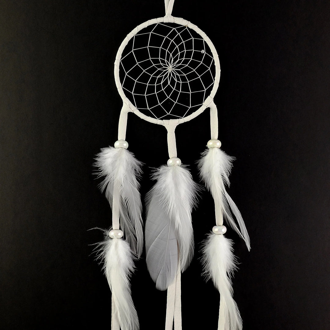 Monague 4" Beaded Pastel White Dream Catcher