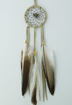Monague 2" Vintage Dreamcatcher with Dragonfly/Duck Feather