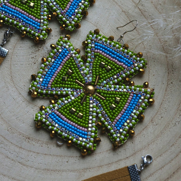 Ironstar Co. Four Directions Convertible Beaded Earrings