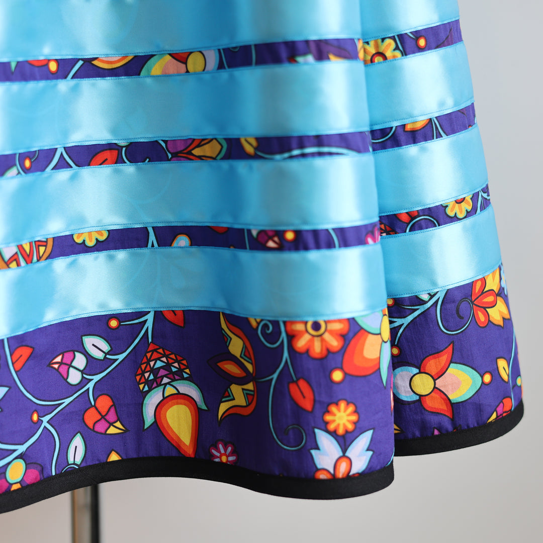 Phoenyx Designs Royal Blue Floral Ribbon Skirt