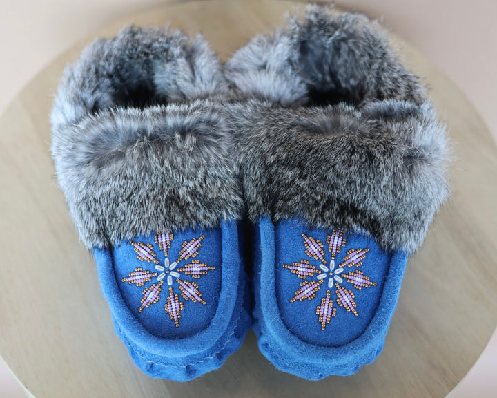 Ironstar Co. Blue Moccasins With Star Detail