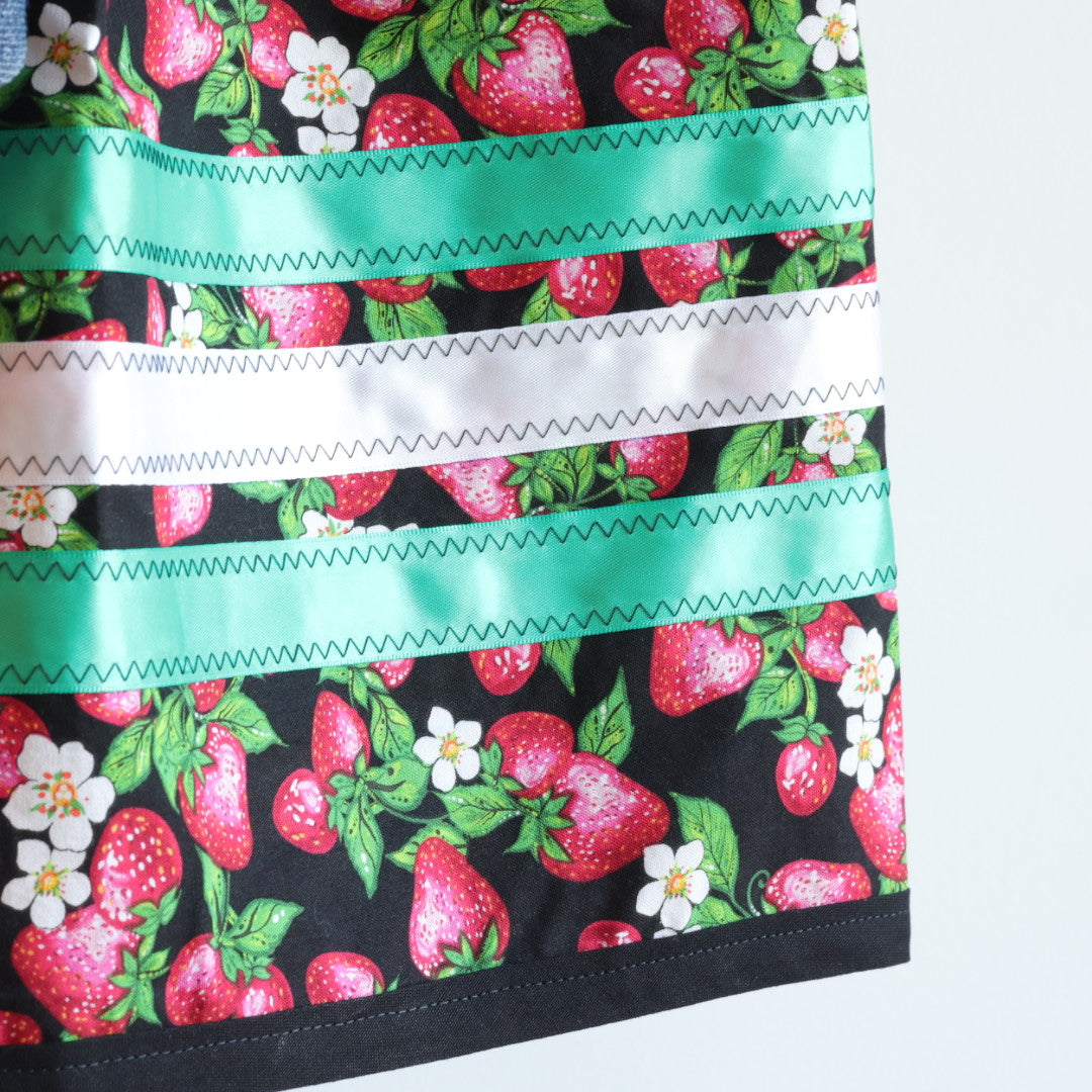 Vi's CREE-ations Strawberries in Black Toddler Ribbon Set