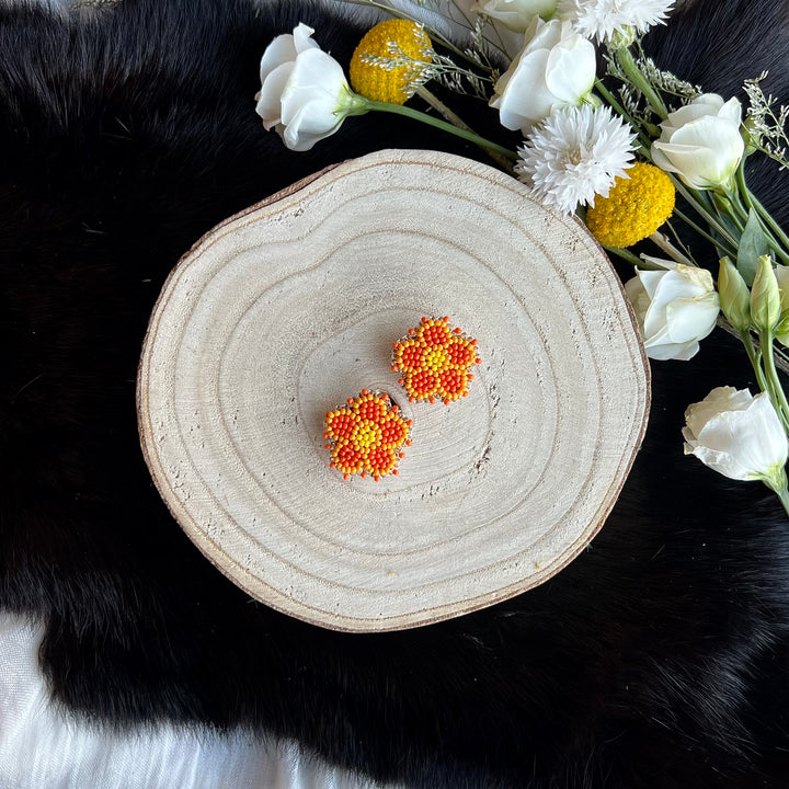 Ironstar Co. Petite Beaded Floral Earrings