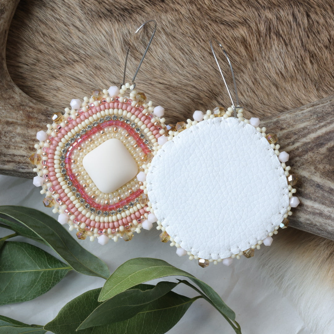 Keegan W. Beaded Diamond Shaped Earrings