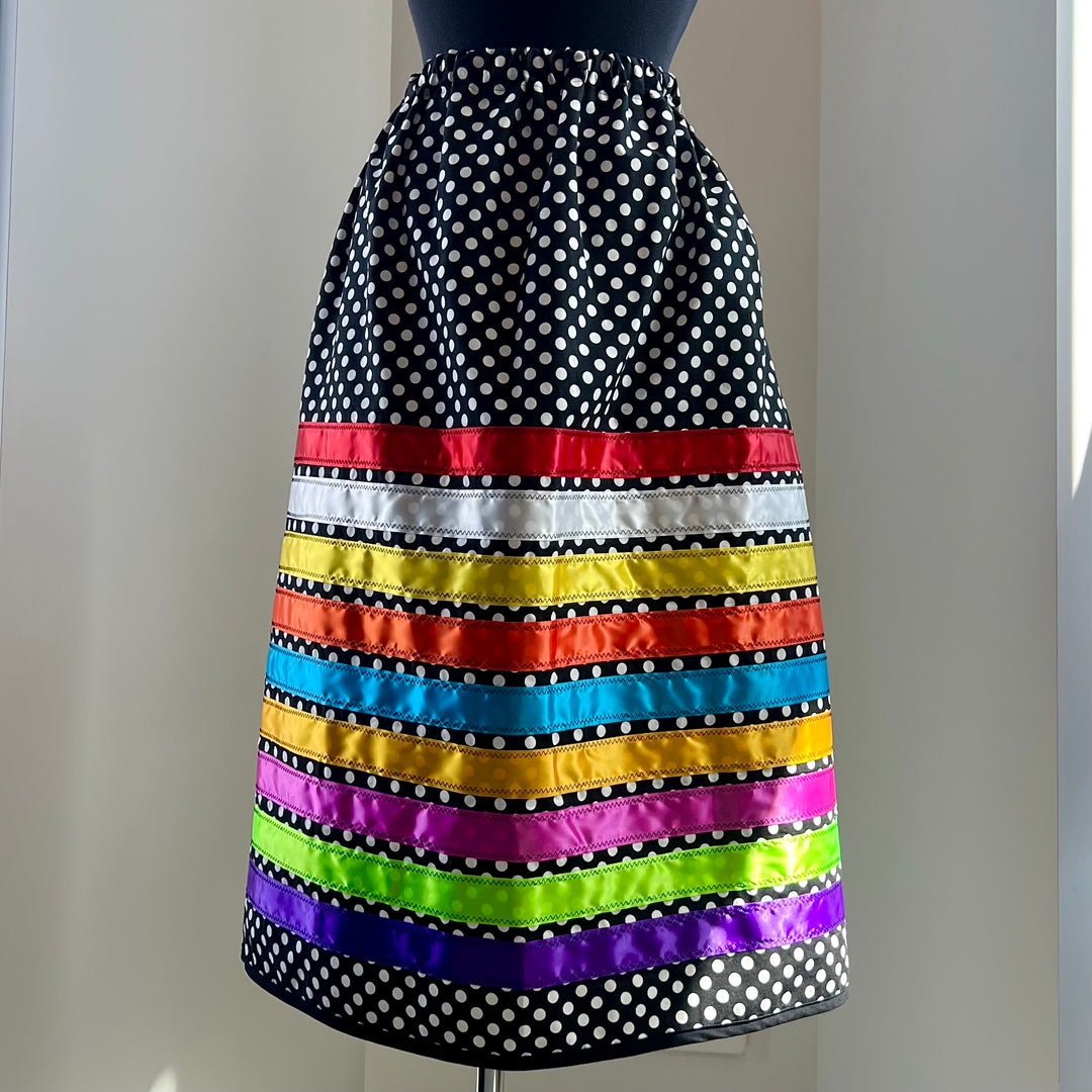 Vi's CREE-ations Polka Dot Ribbon Skirt