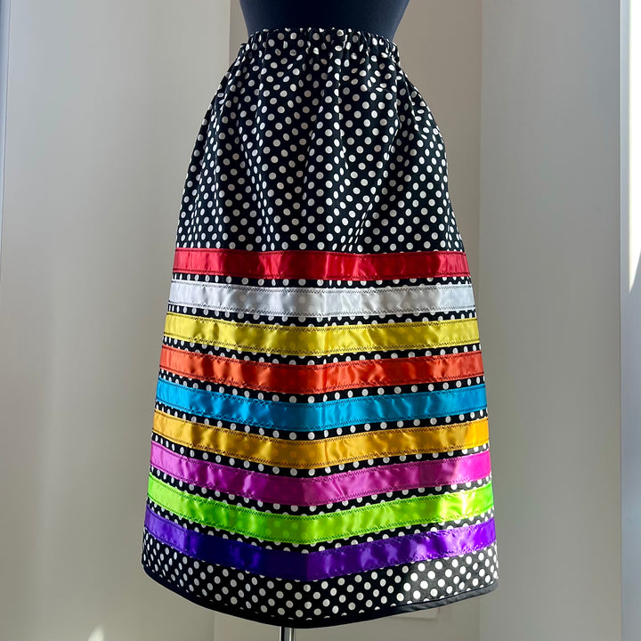 Vi's CREE-ations Polka Dot Ribbon Skirt