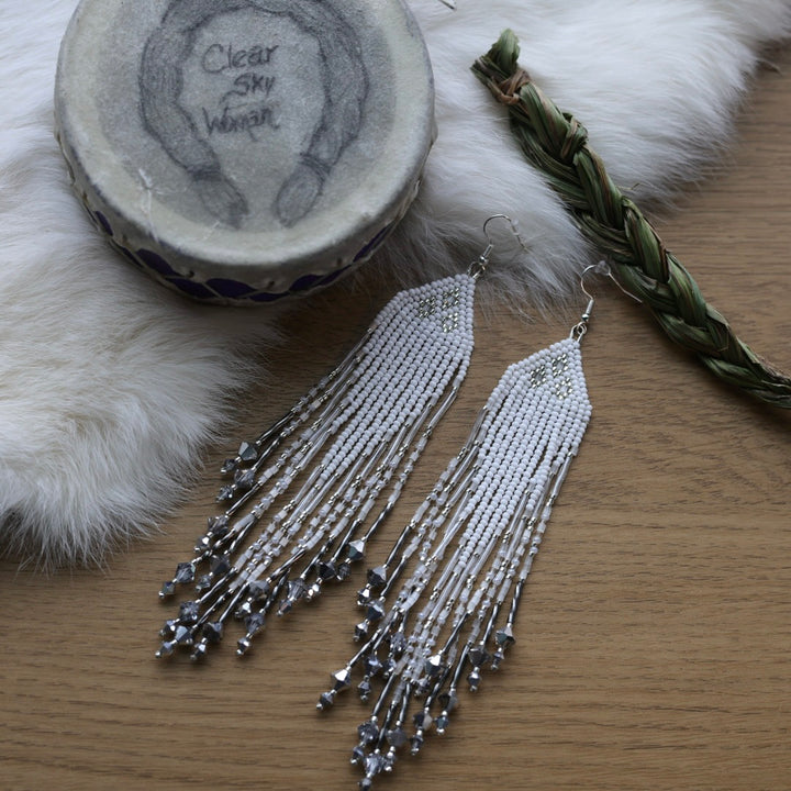 Clear Sky Woman Diamond Fringe Earrings