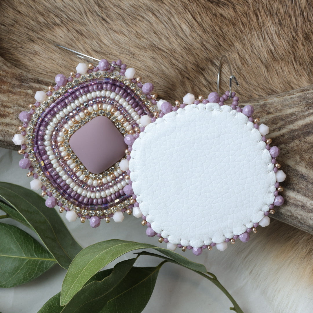Keegan W. Beaded Diamond Shaped Earrings