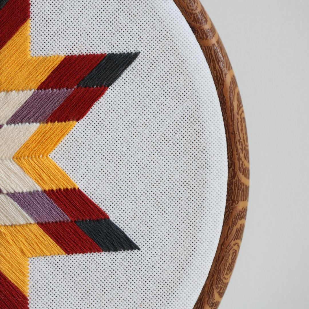 Janene A. Autumnal Lone Star Quilt Embroidery Hoops