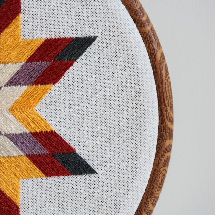 Janene A. Autumnal Lone Star Quilt Embroidery Hoops