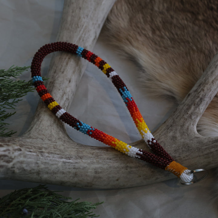 Keegan W. Fire Beaded Wrist Lanyard