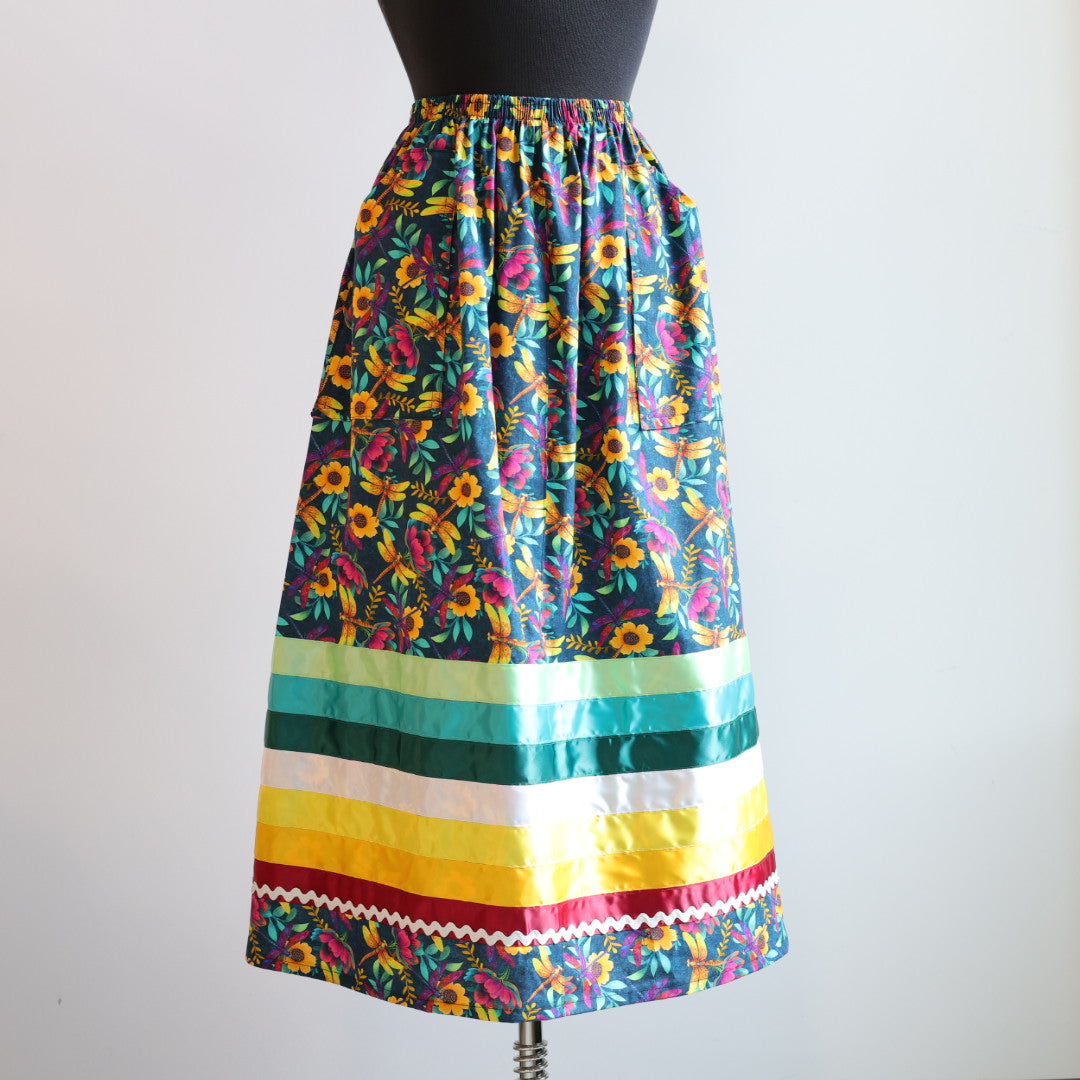 Margaret R. Green Dragonfly Ribbon Skirt