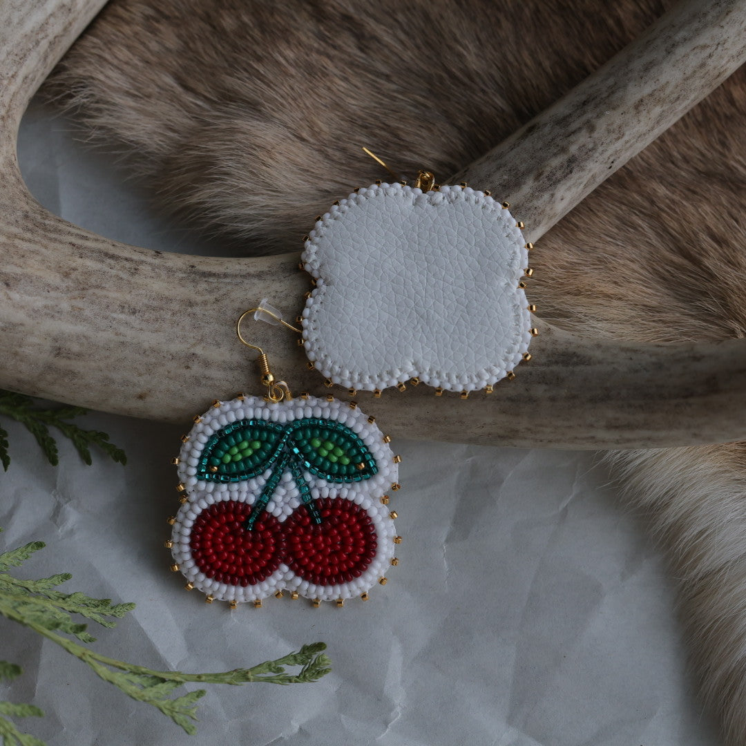 Keegan W. Beaded Cherry Earrings