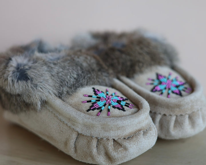Ironstar Co. Brown Moccasins With Snowflake Detail