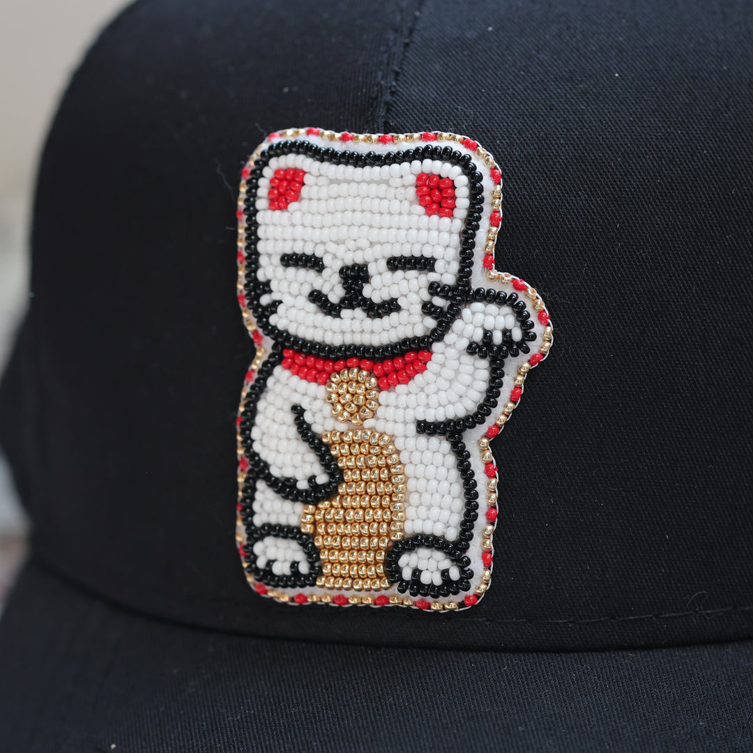 Feline Fancy Eh Lucky Cat Maneki Neko Snapback Hat