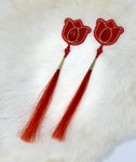 Beth Rose Designs Red Tulip Earrings