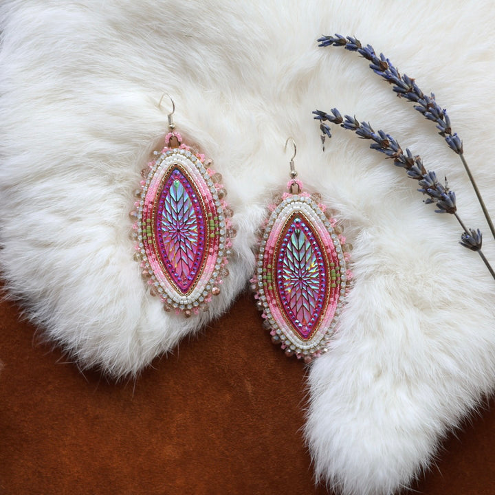 Faye's Beadiful Creations Horse Eye Beaded Earrings