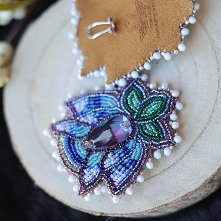 Ironstar Co. Crystal Blossom Beaded Earrings
