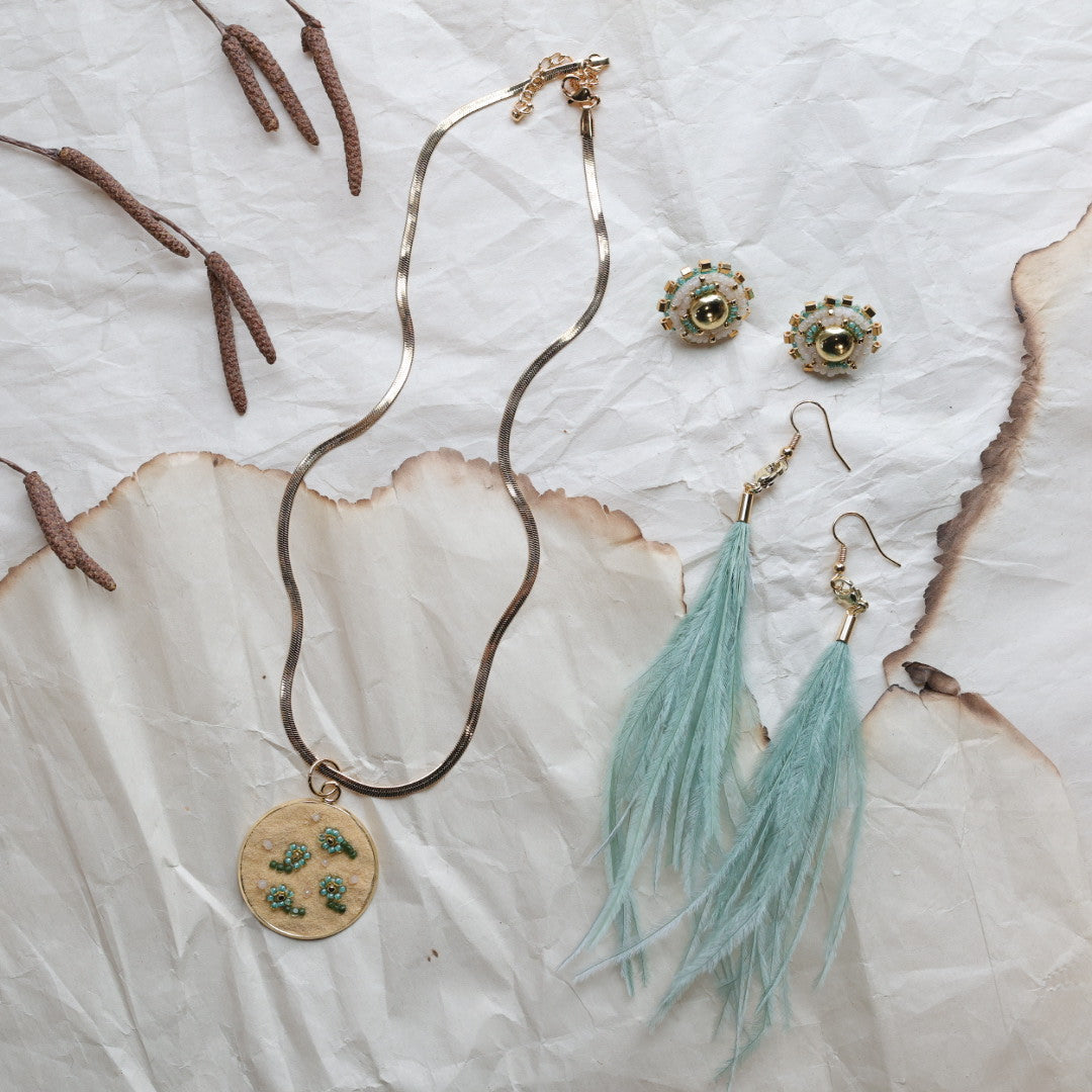 TLee Beads Teal Beaded Set