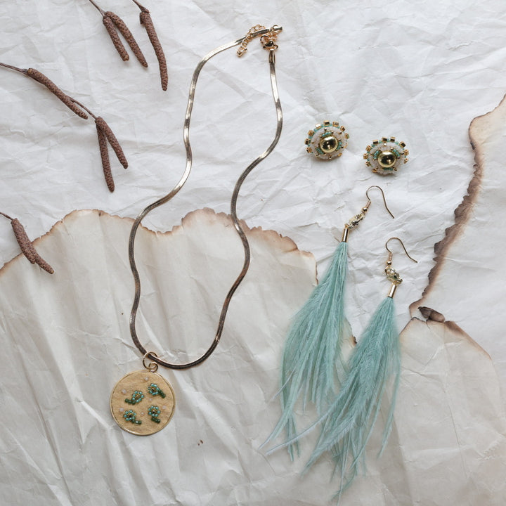 TLee Beads Teal Beaded Set