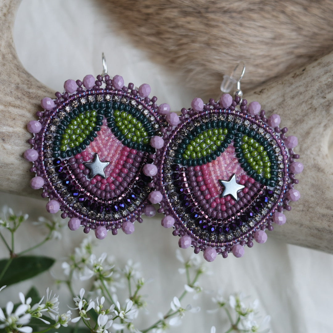 Keegan W. Purple Strawberry Earrings