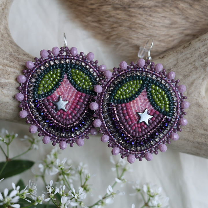 Keegan W. Purple Strawberry Earrings