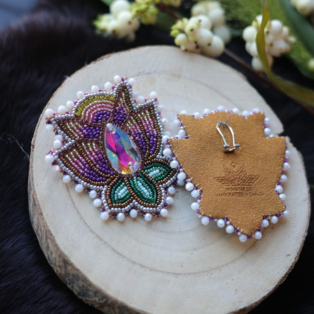 Ironstar Co. Crystal Blossom Beaded Earrings